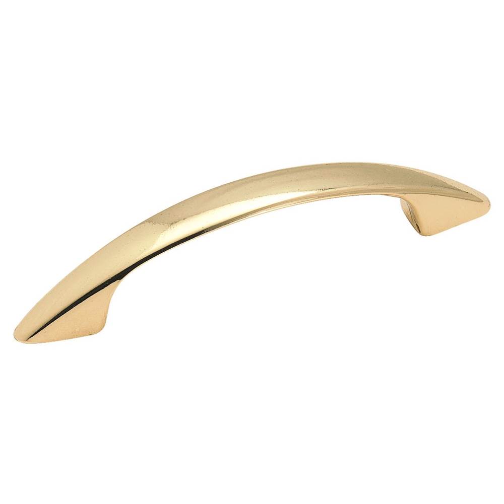 Amerock Allison Value 3 in (76 mm) Center-to-Center Polished Brass Cabinet Pull