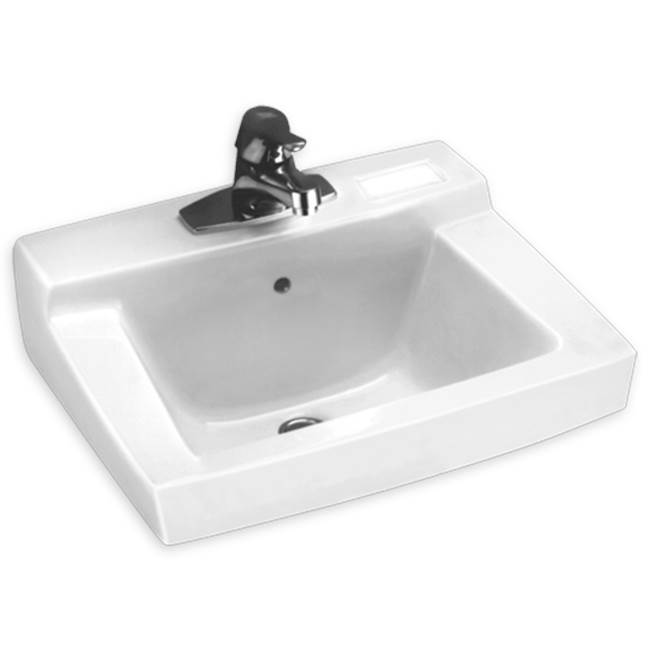 American Standard Declyn® Wall-Hung Sink Less Overflow with 4-Inch Centerset, for Concealed Arms