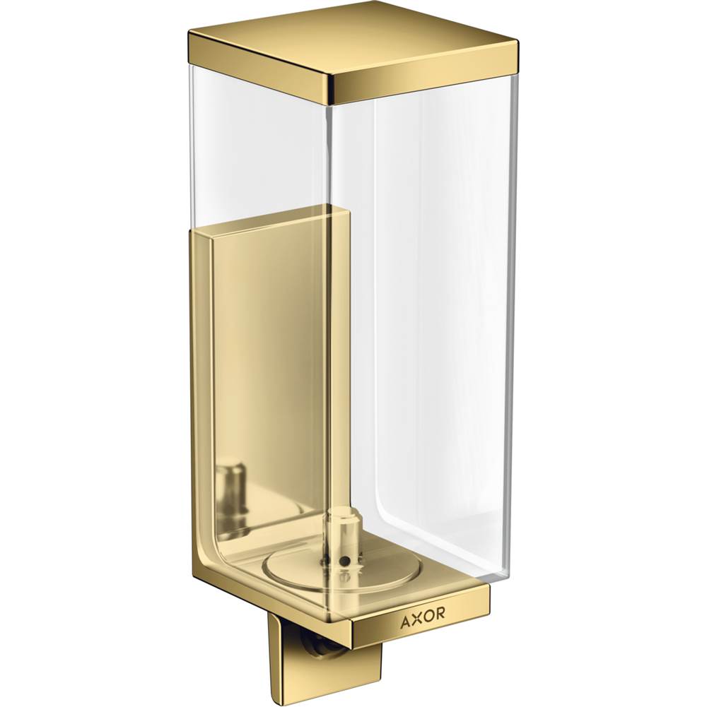 Axor Universal Rectangular Soap Dispenser in Polished Gold Optic