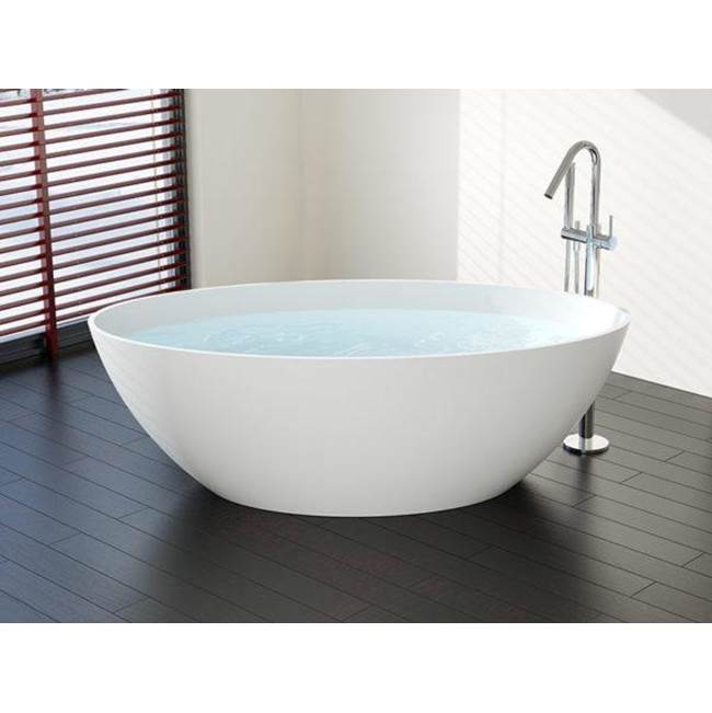 Badeloft Badeloft 71'' Gloss White Stone Resin Freestanding Bathtub BW-05-XL