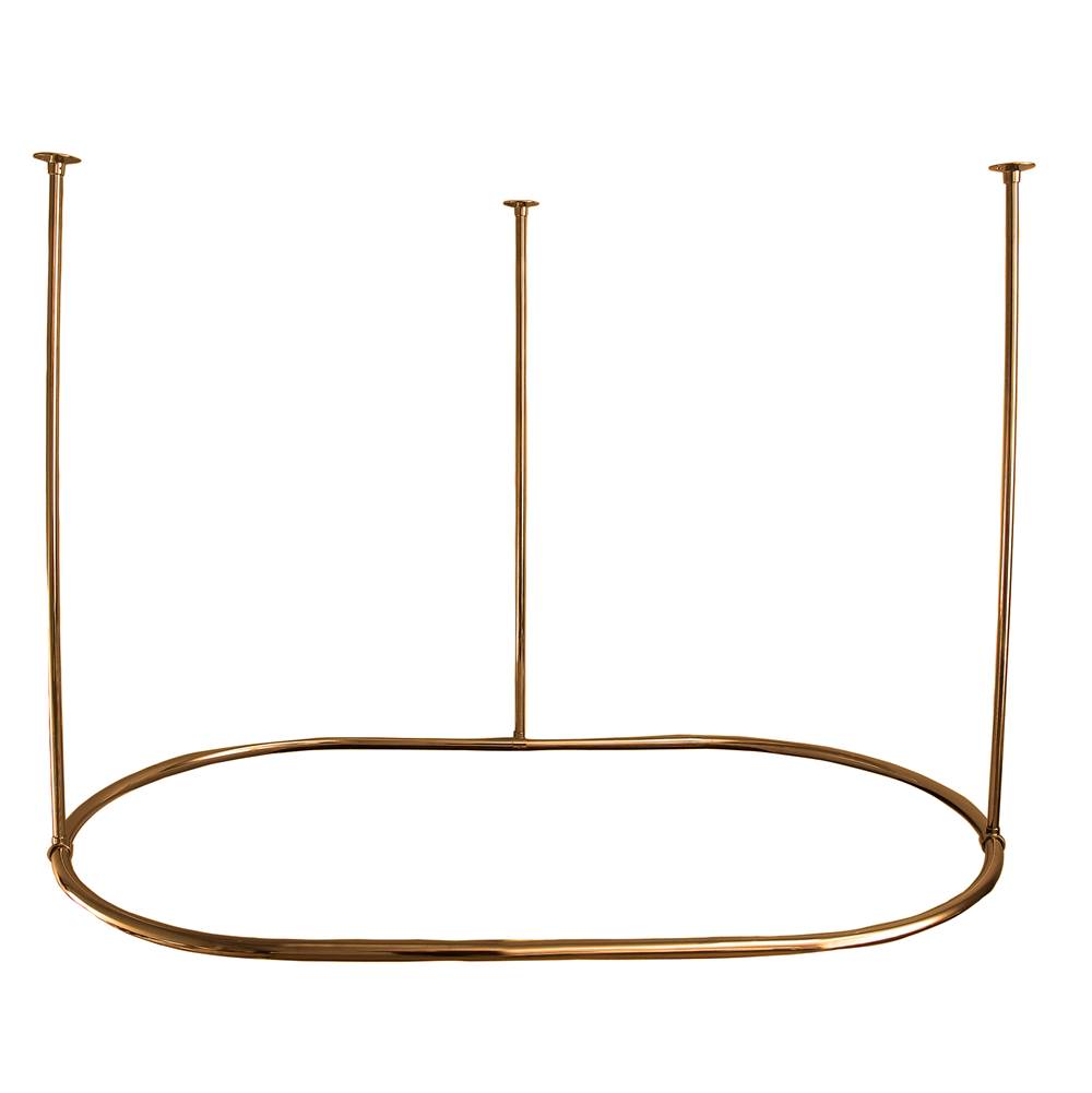 Barclay 72'' Oval Shower CurtainRing-Polished Brass