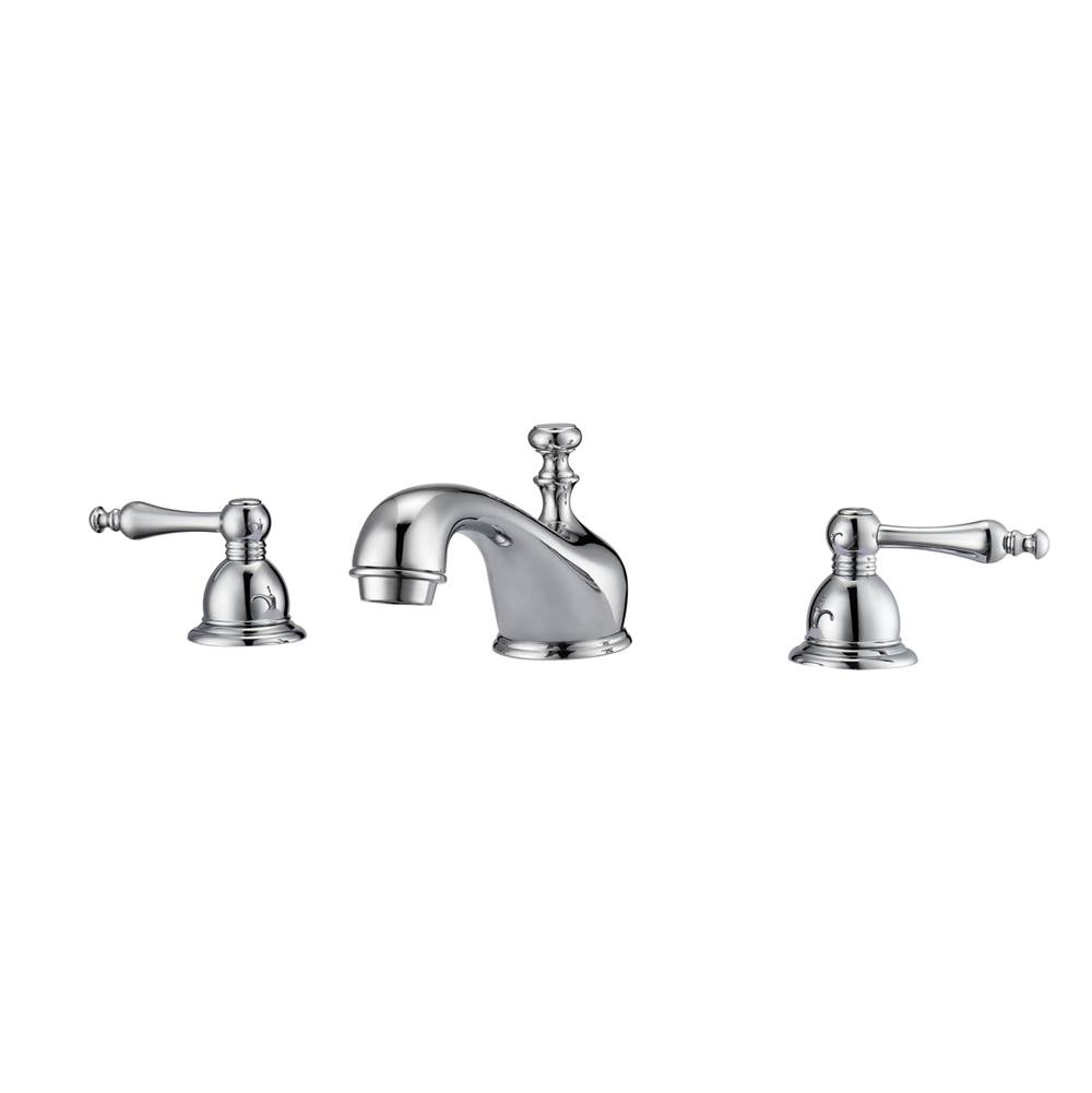 Barclay Marsala 8''cc Lav Faucet, withHoses, Metal Lever Handles, CP