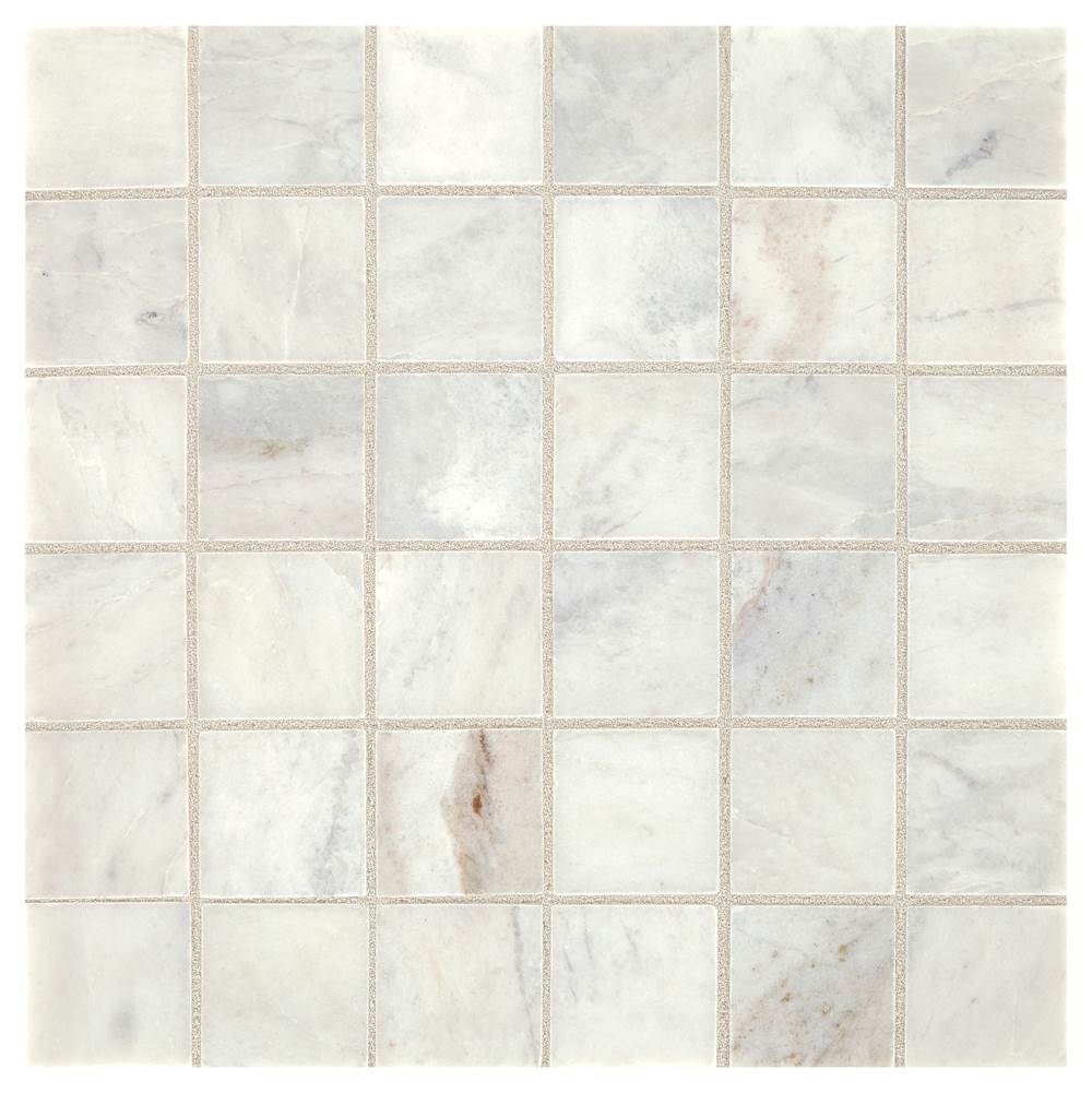 Daltile Marble Mosaic Natural Stone Tile 12 X 12 Sheet in Daphne White