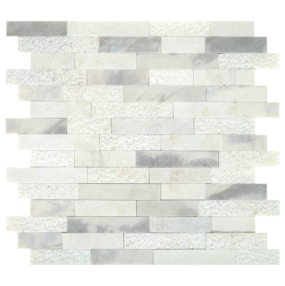 Daltile Minute Mosai X  Mosaic Natural Stone Tile 13 X 12 Sheet in Stormy Mist