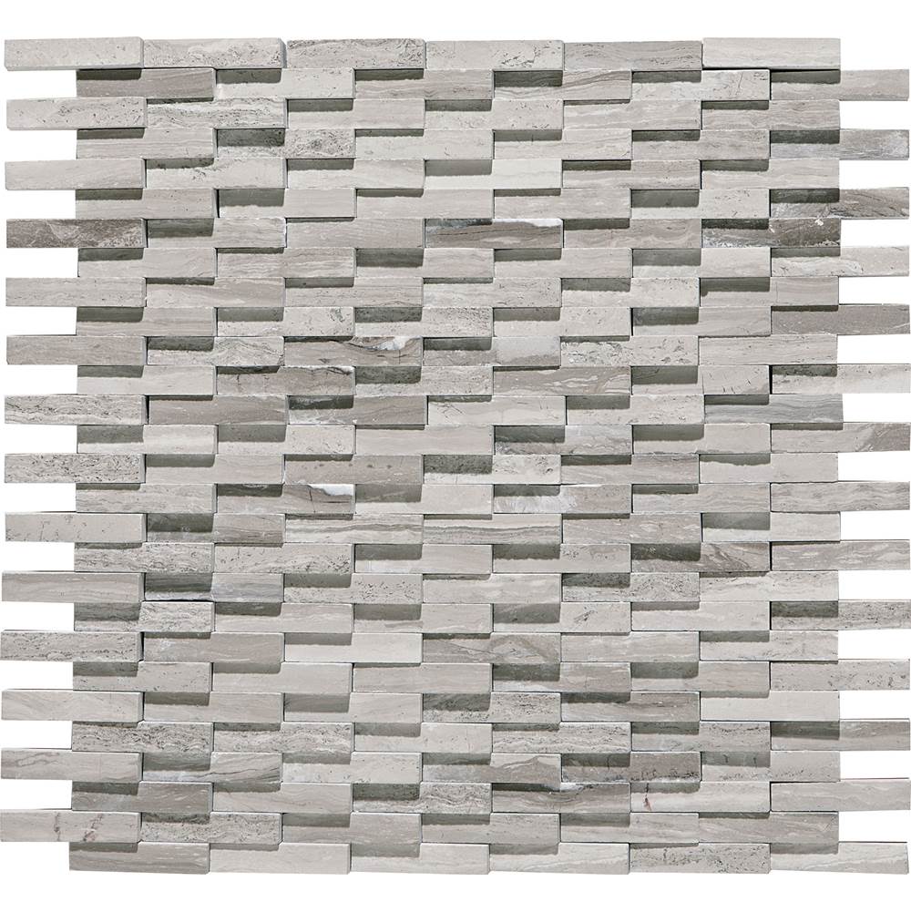 Daltile Limestone Mosaic Natural Stone Tile 12 X 13 Sheet in Chenille White