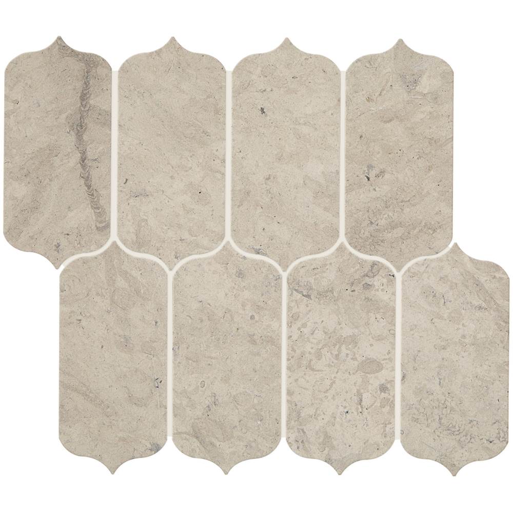 Daltile Limestone Mosaic Natural Stone Tile 11 X 13 Sheet in Volcanic Gray