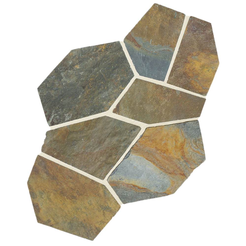 Daltile Slate Flagstone Stone Tile in Mongolian Sprin