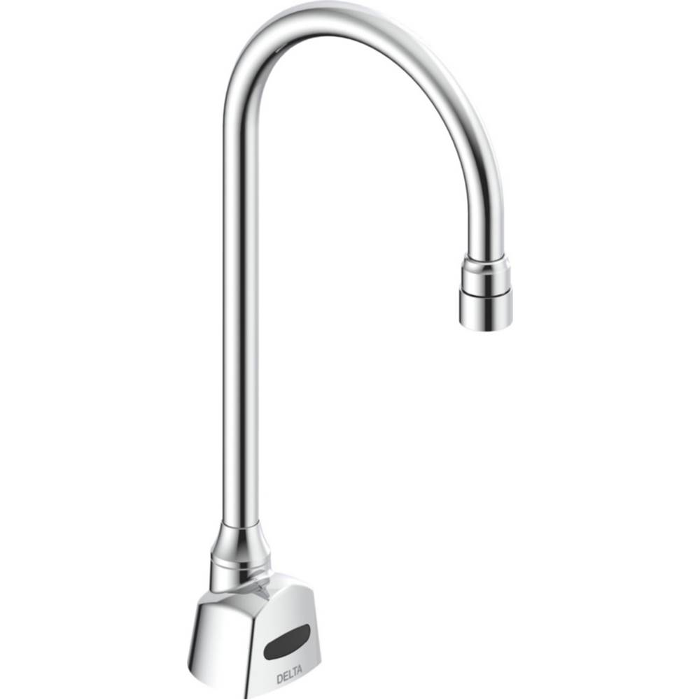 Delta Commercial Commercial 1500T Series: Single Hole Battery Operated Electronic Basin Faucet with Gooseneck Spout