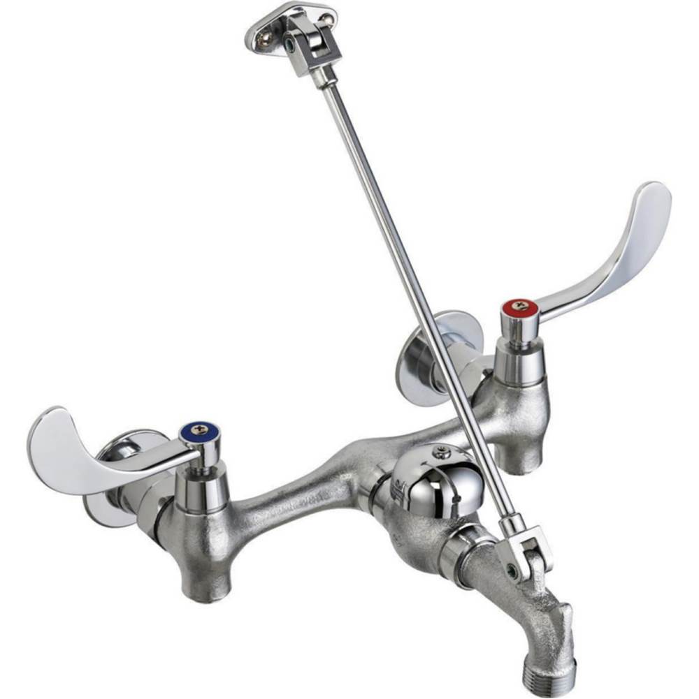 Delta Commercial Commercial 28C / T9: Wall Mount Service Sink Faucet with Lever Handles & Adj Centers