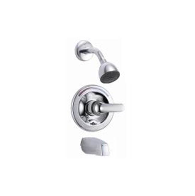 Delta Commercial Commercial HDF®: Monitor® 13 Series Tub and Shower Trim - Push Button Diverter