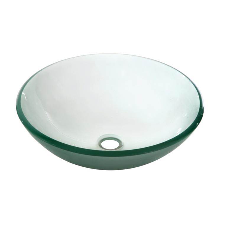Dawn Dawn® Tempered glass vessel sink-round shape, frosted glass