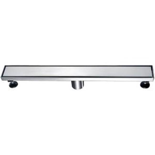 Dawn Shower linear drain--18G, 304type stainless steel, matte black finish: 24''Lx3''Wx3-1/8''D