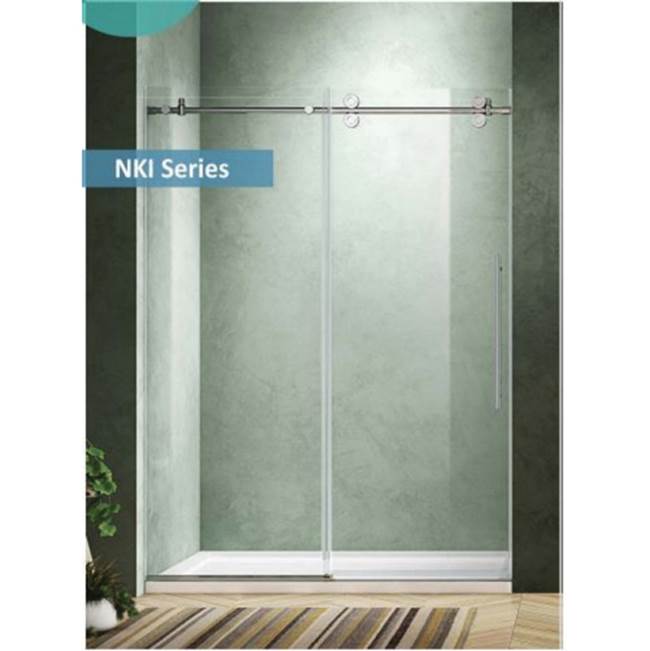 Dawn Shower Door 60''x66''; 3/8'' thick; Brushed Nickel