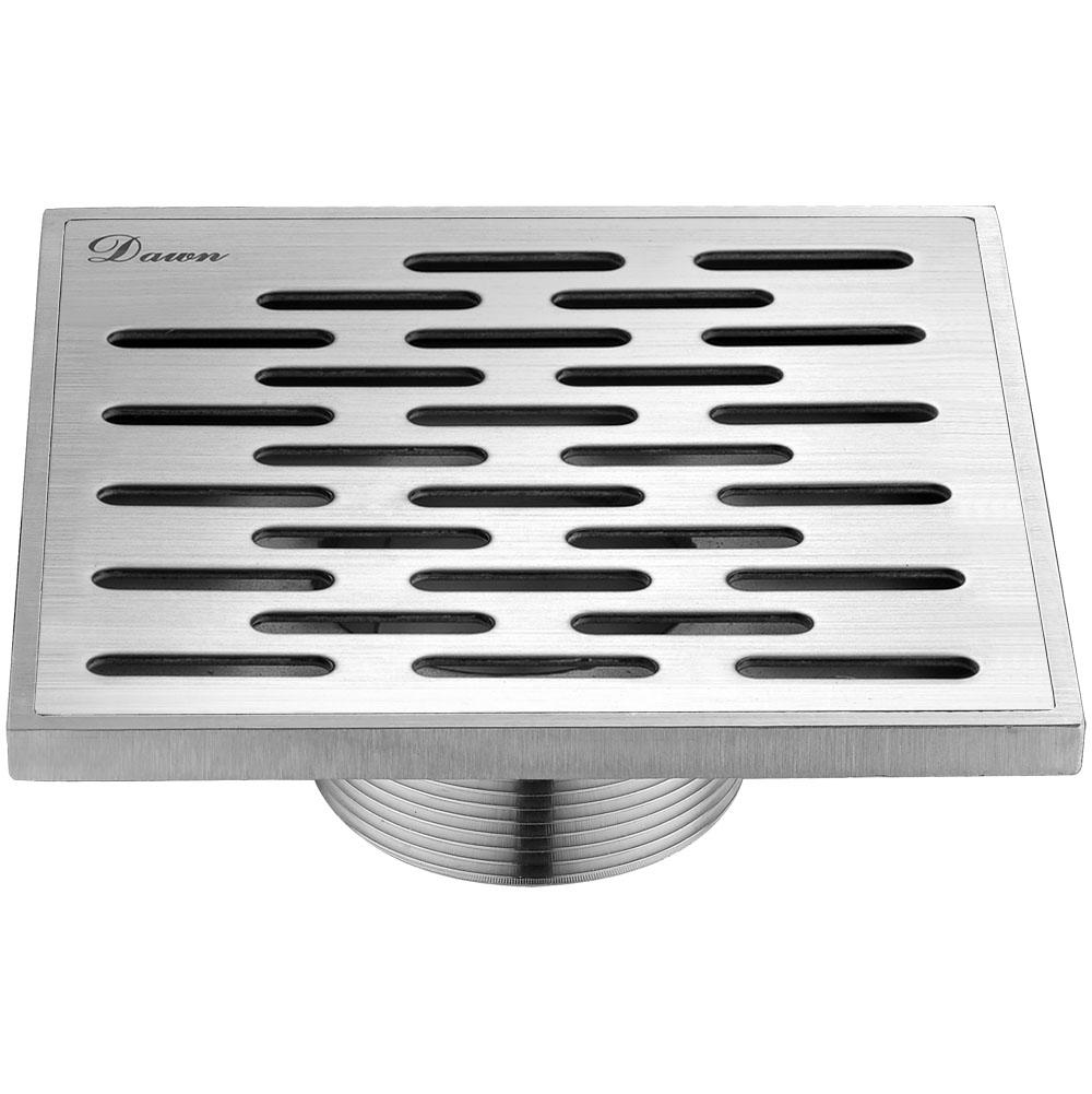 Dawn Shower square drain--9G, 304type stainless steel, polished, satin finish: 5''Lx5''Wx2''D