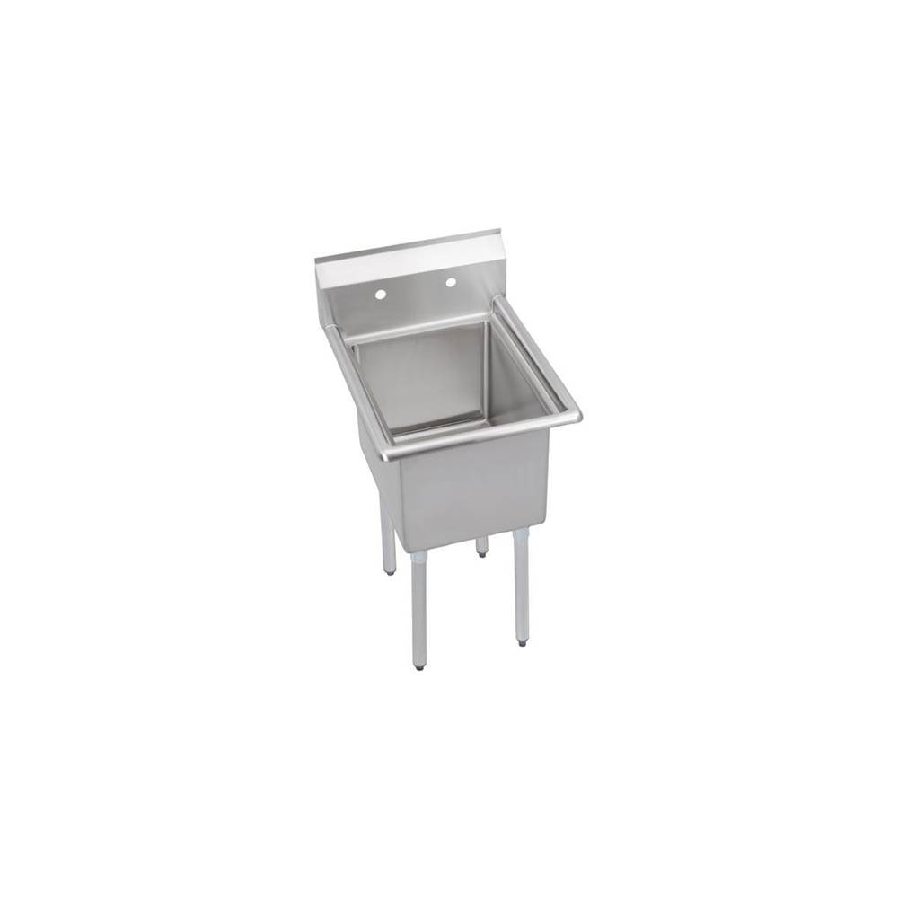 Elkay Dependabilt Stainless Steel 21'' x 25-13/16'' x 43-3/4'' 16 Gauge One Compartment Sink with Stainless Steel Legs