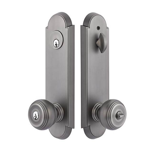 Emtek 2-PT Lock Key in Knb/Lvr Sgl Cyl, Annapolis Plate, Luzern Lever, LH, US15