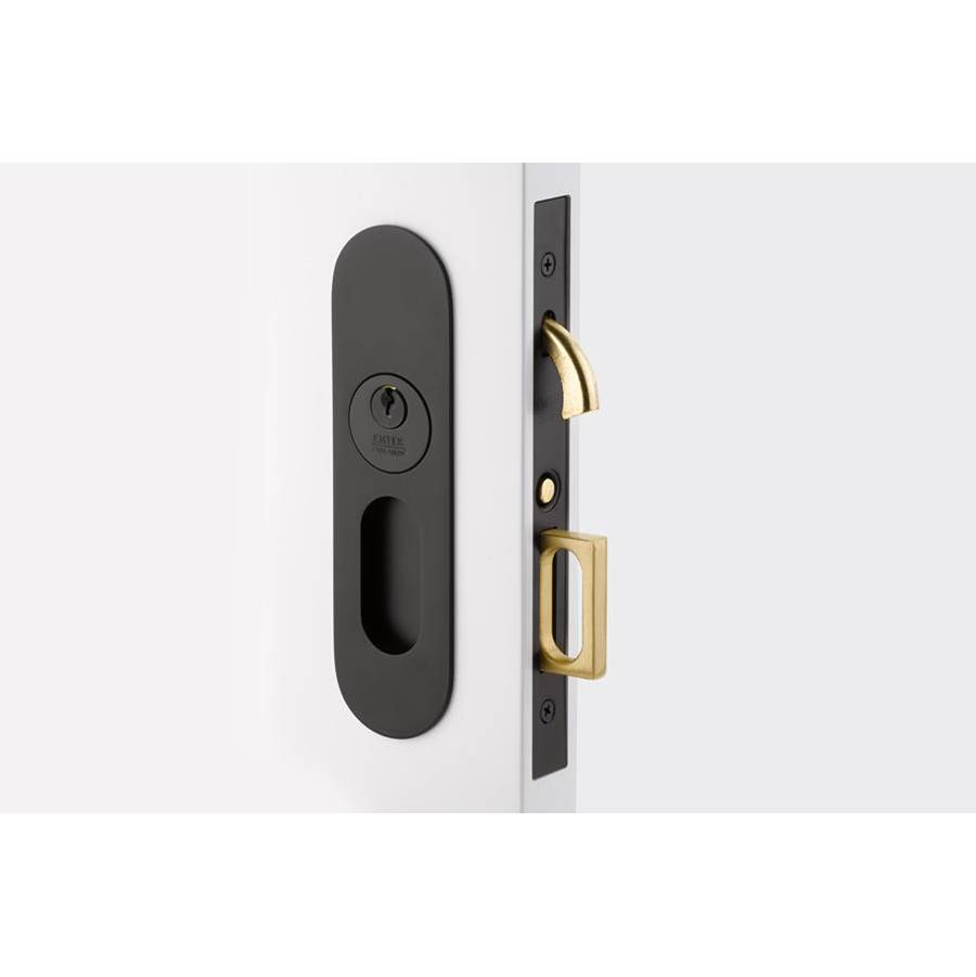 Emtek Privacy, Narrow Oval Pocket Door Mortise Lock, US15