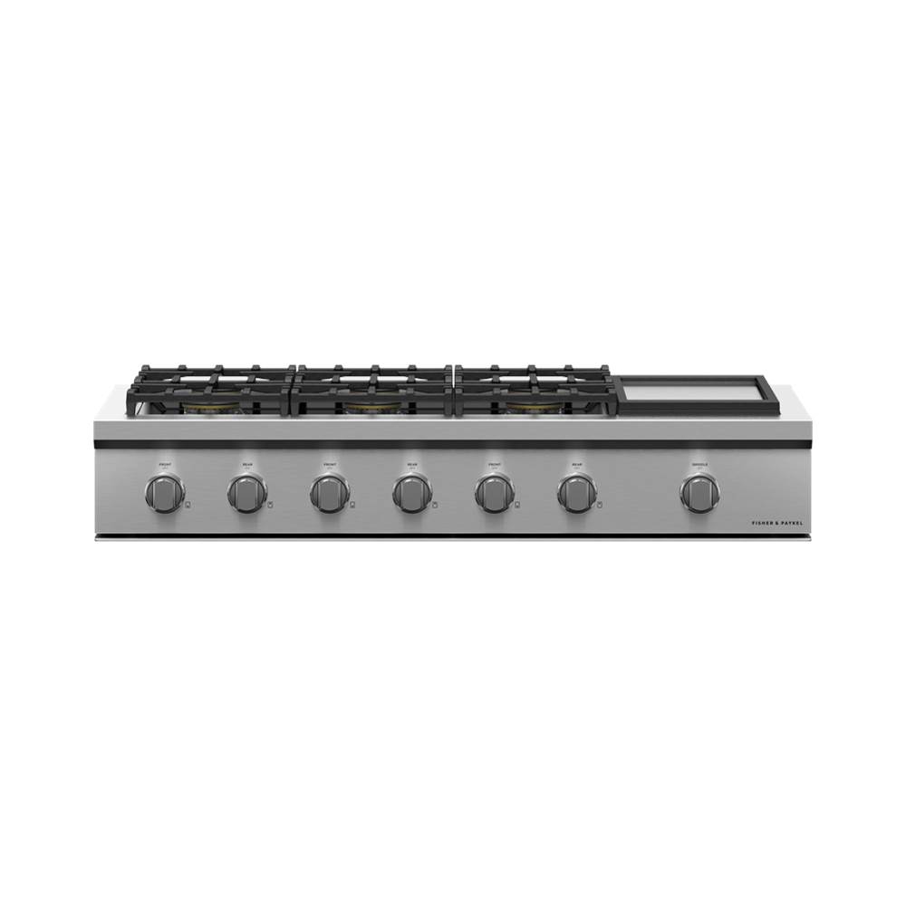 Fisher & Paykel 48'' Professional Rangetop, 6 Burners with Griddle, Natural Gas - CPV3-486GD-N