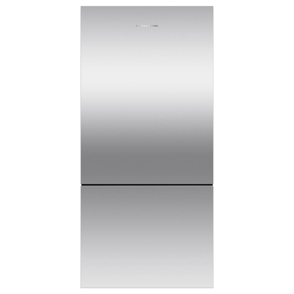 Fisher & Paykel 32'' Bottom Mount Refrigerator Freezer, Stainless Steel, 17.5 cu ft, Non Ice & Water, Counter Depth, Left Hinge, Recessed Handles