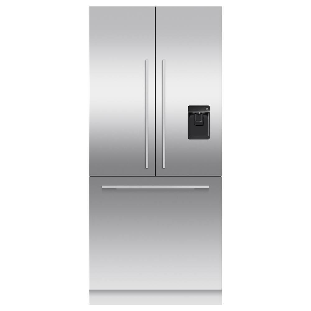 Fisher & Paykel 36'' French Door Refrigerator Freezer, 80'' H, 16.8 cu ft, F&P Stainless Panel Req, Ice & External Water Requires - RD3680AU or RD3684AU