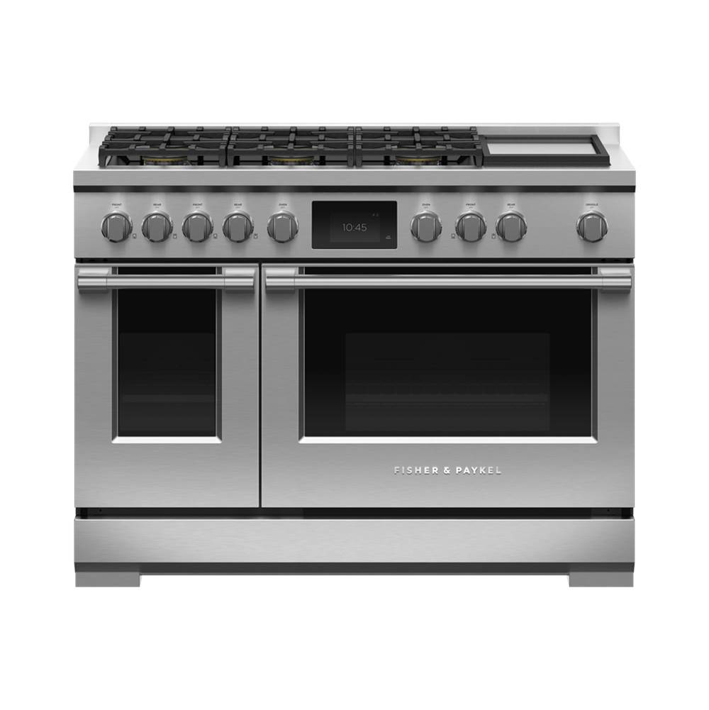 Fisher & Paykel 48'' Range, 6 Burners with Griddle, Self-cleaning, LPG