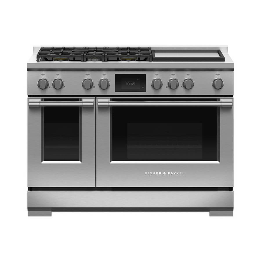 Fisher & Paykel 48'' Range, 5 Burners with Griddle, Self-cleaning, LPG