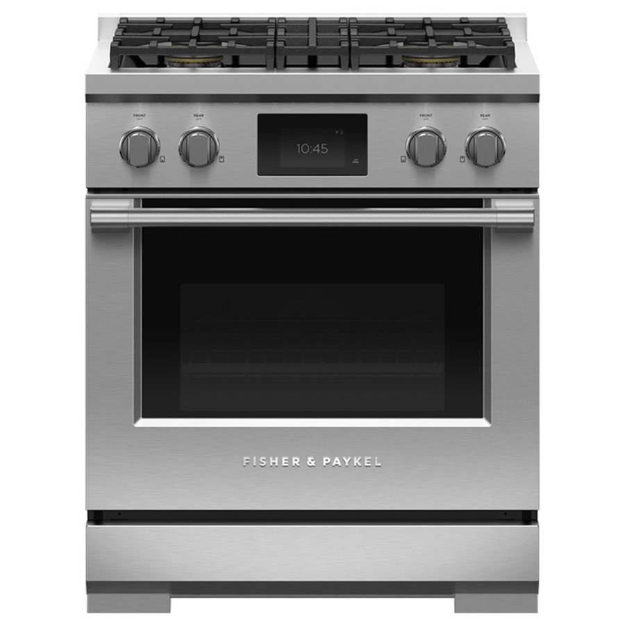 Fisher & Paykel 30'' Range, 4 Burners, Self-cleaning, Natural Gas