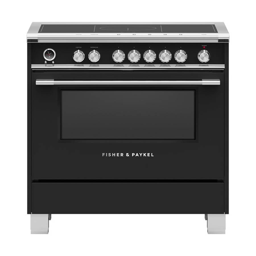 Fisher & Paykel 36'' Range, 5 Zones with SmartZone, Self-cleaning, Black