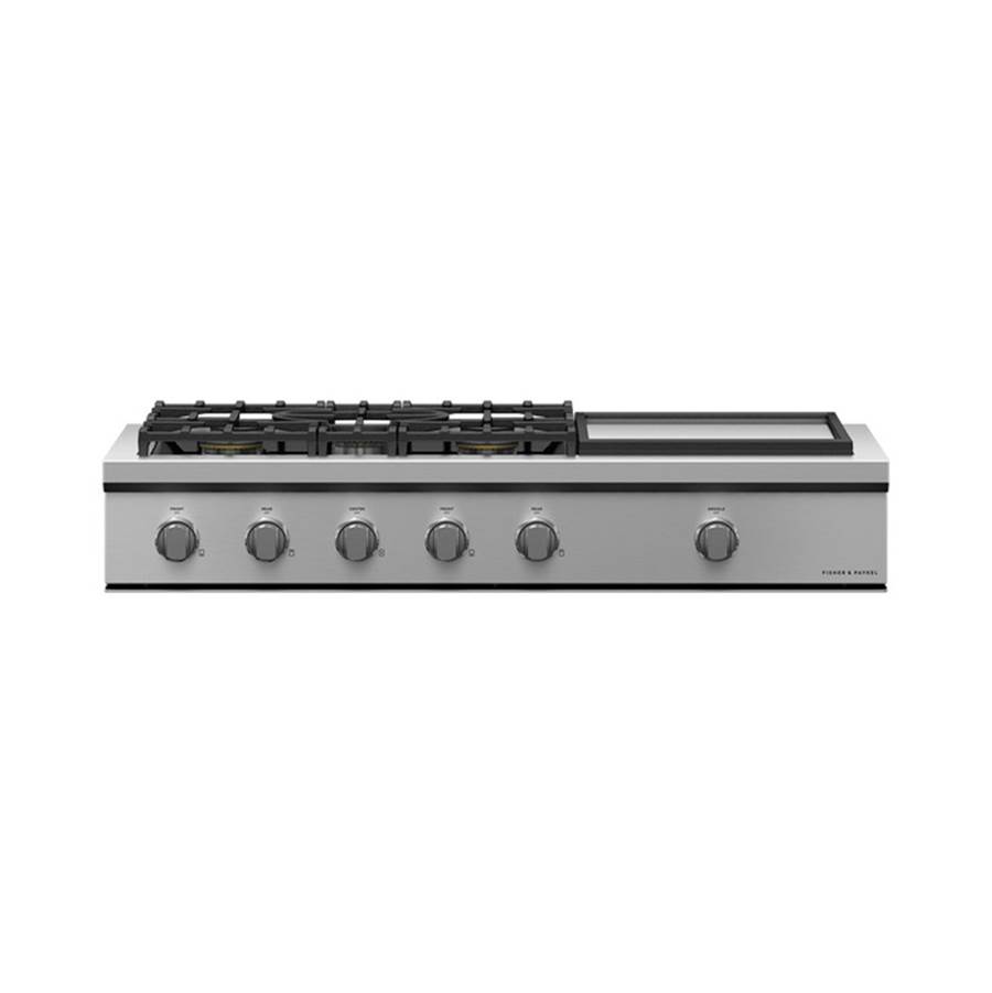 Fisher & Paykel 48'' Rangetop, 5 Burners with Griddle, Natural Gas