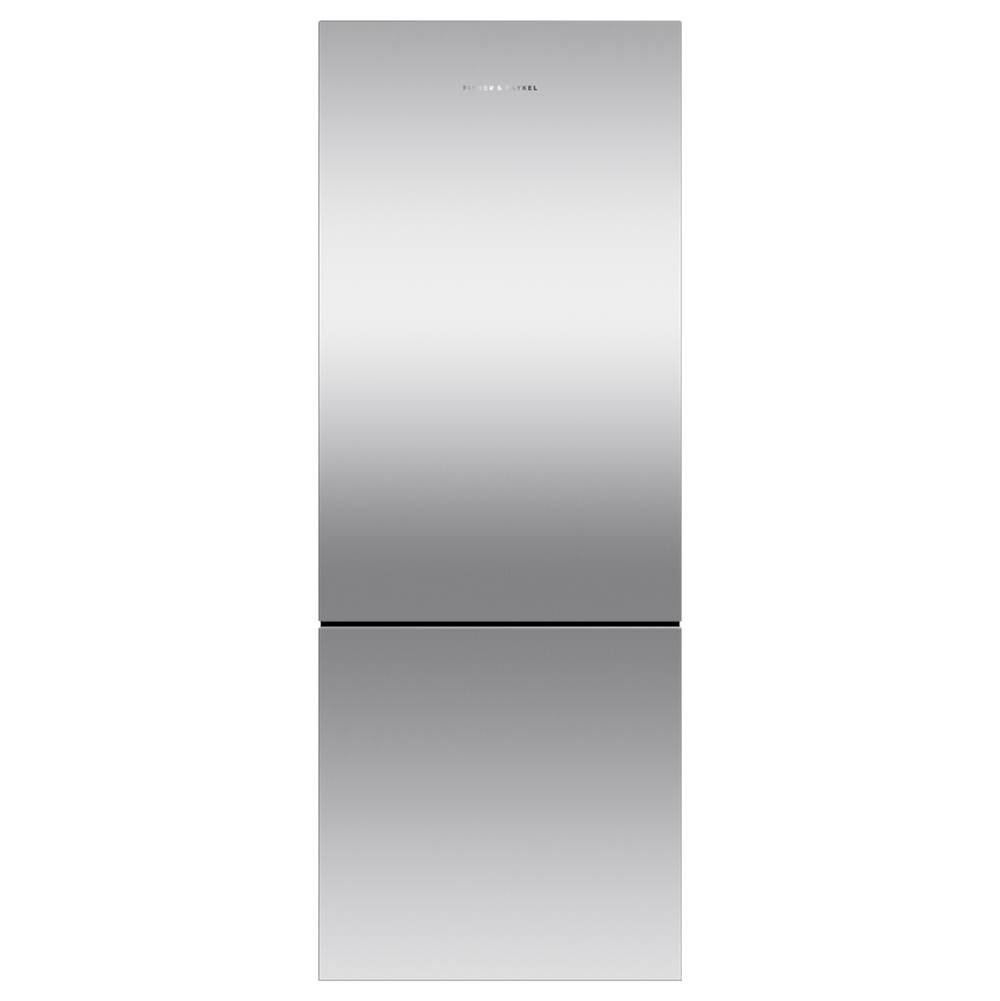 Fisher & Paykel 25'' Bottom Mount Refrigerator Freezer, Stainless Steel, 13.5 cu ft, Non Ice & Water, Counter Depth, Right Hinge, Recessed Handles