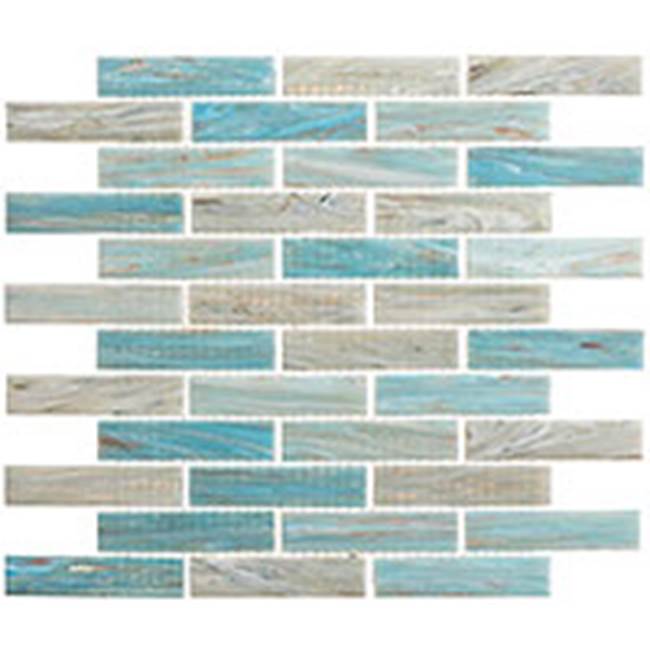 Glazzio Tile Oyster Cove 1x4 Pool Mosaic in Mellow Waters