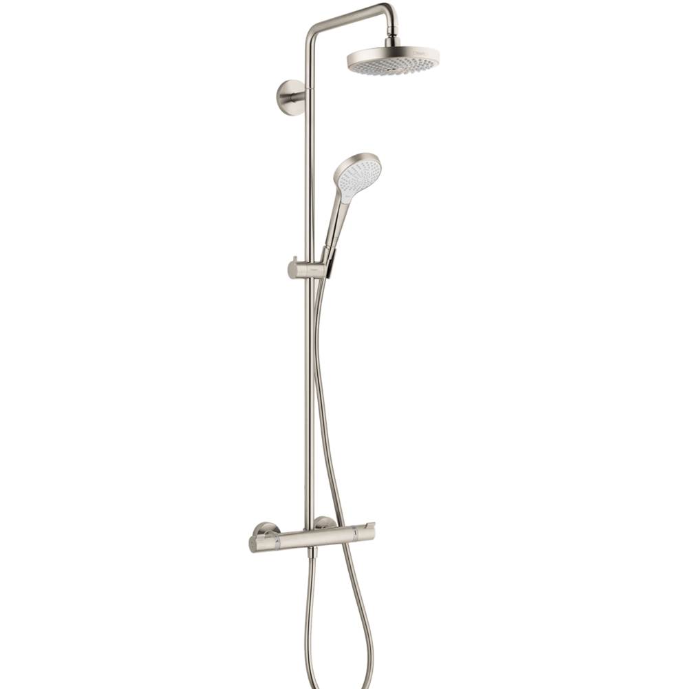 Hansgrohe Croma Select S Showerpipe 180 2-Jet, 2.0 GPM in Brushed Nickel