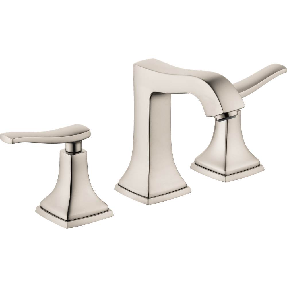 Hansgrohe Metropol Classic Widespread Faucet 110 with Lever Handles and Pop-Up Drain, 1.2 GPM in Brushed Nickel