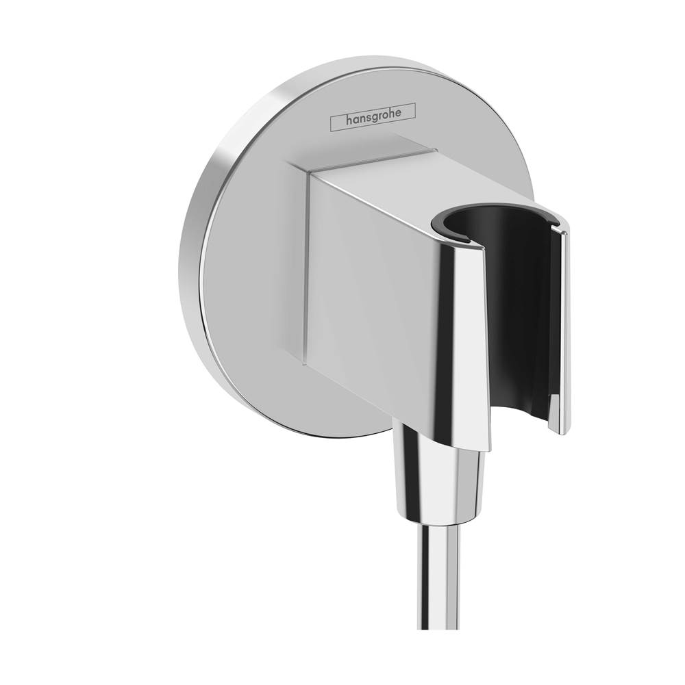 Hansgrohe FixFit S Wall Outlet with Handshower Holder in Chrome