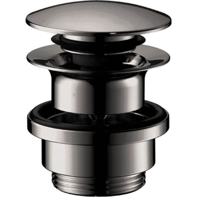 Hansgrohe Push-Open Sink Drain in Polished Black Chrome