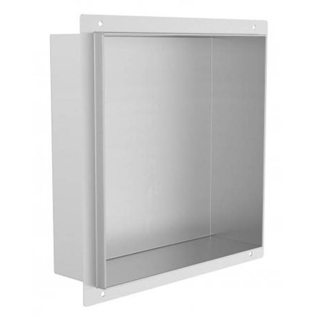Kartners Shower Niches - 12-inch x 12-inch Tile Ready Shower Niches-Brushed Stainless Steel