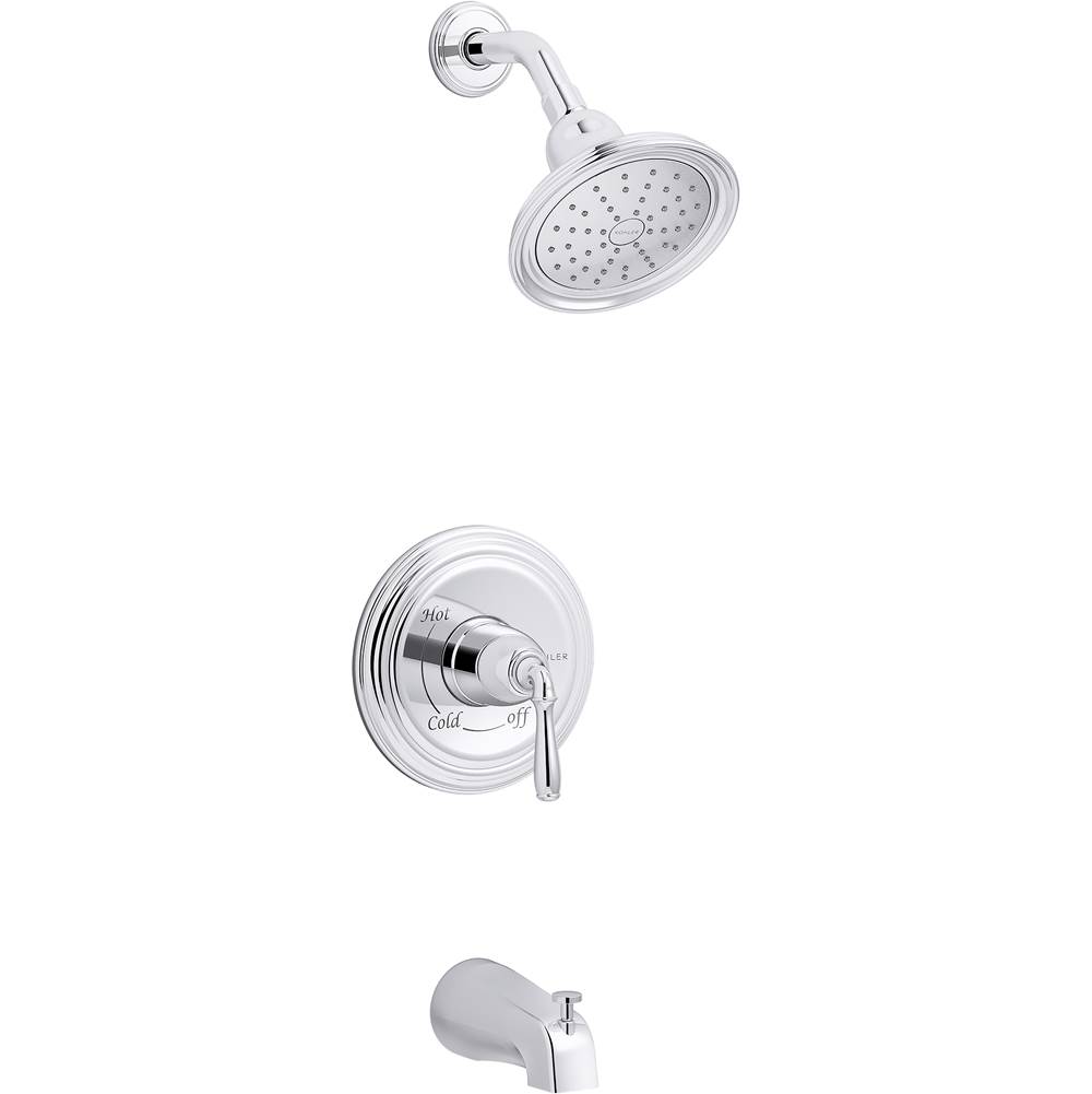 Kohler Devonshire® Rite-Temp® bath and shower trim with NPT spout and 1.75 gpm showerhead