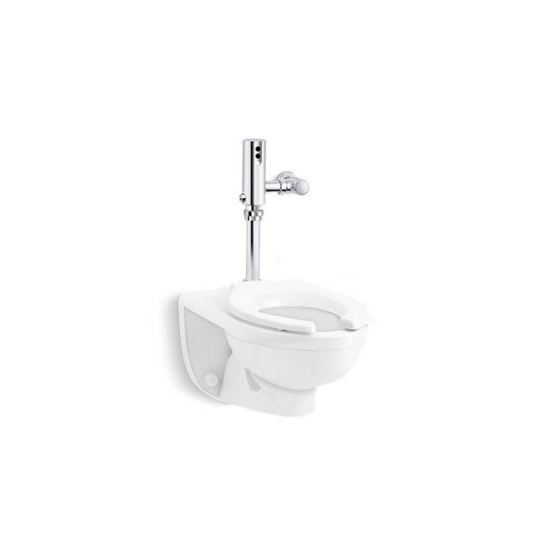 Kohler Kingston™ Ultra Antimicrobial toilet with Mach® Tripoint® touchless DC 1.0 gpf flushometer