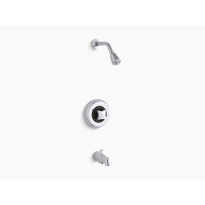 Kohler Triton® Rite-Temp(R) bath and shower valve trim with standard handle, NPT spout and 2.5 gpm showerhead