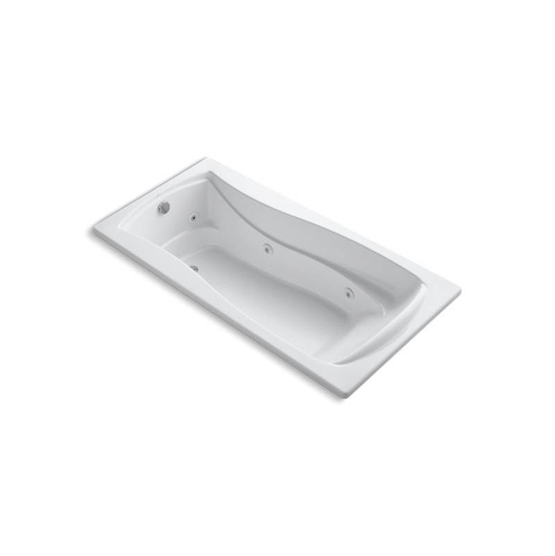 Kohler Mariposa® 72'' x 36'' drop-in whirlpool bath with end drain and heater