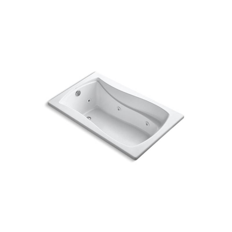 Kohler Mariposa® 60'' x 36'' drop-in whirlpool bath with Bask® heated surface and end drain