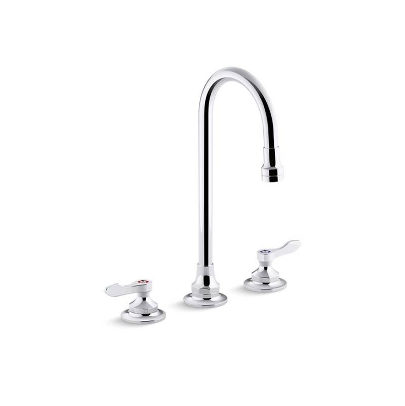 Kohler Triton® Bowe® 0.5 gpm widespread bathroom sink faucet with aerated flow, gooseneck spout and lever handles, drain not included