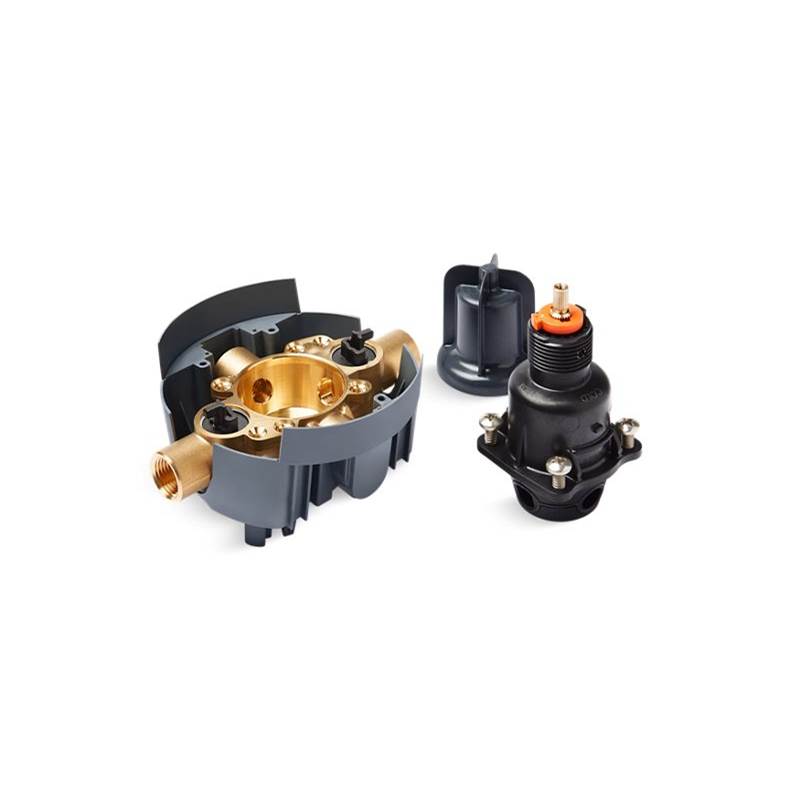Kohler Rite-Temp® valve body and pressure-balance cartridge kit with service stops and female NPT connections, project pack