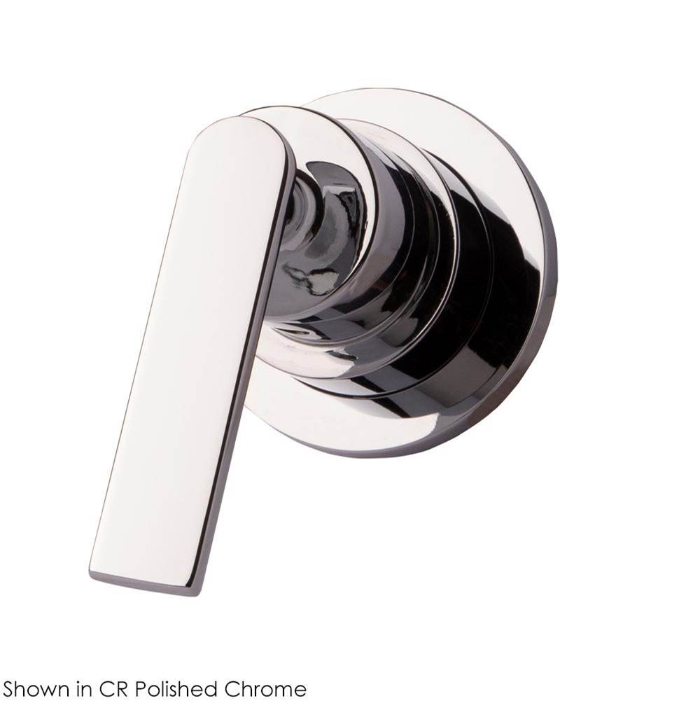 Lacava TRIM ONLY Built-in single-lever mixer with round escutcheon and lever handle, requires remote pressure balancing valve  for shower applications.