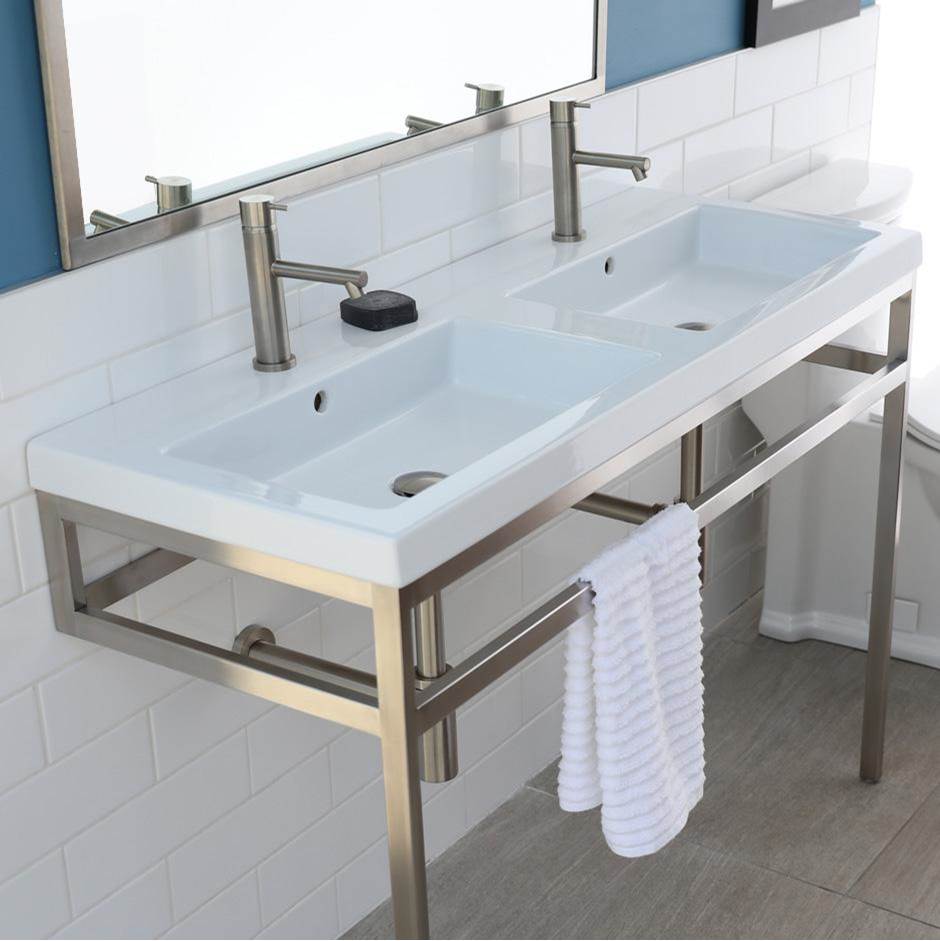 Lacava Optional solid surface shelf for  metal console stand with a towel bar AQQ-BX-48