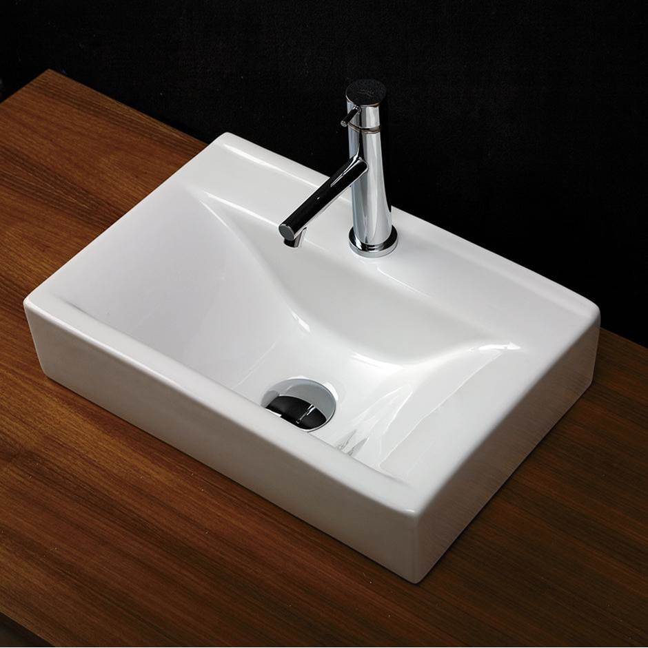 Lacava Above counter porcelain Bathroom Sink with 00 - no faucet holes