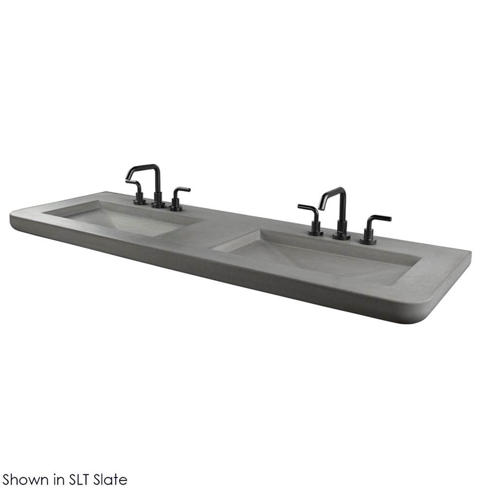 Lacava Vanity top sink made of concrete, no overflow. W: 68'', D: 23'', H: 3''