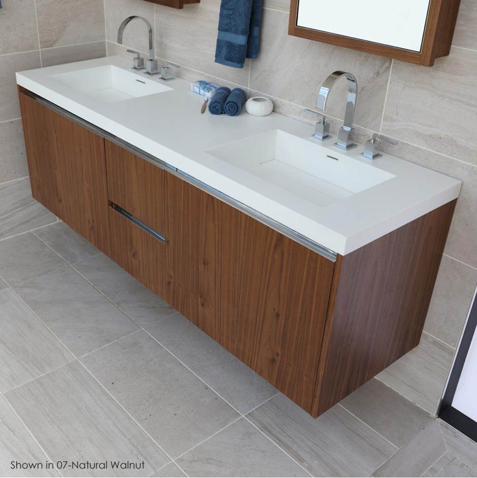 Lacava Vanity-top double bowl Bathroom Sink made of solid surface
