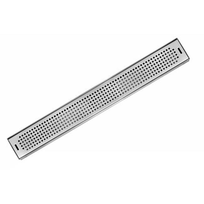 LUXE Linear Shower Drain - Squares Grate 48''