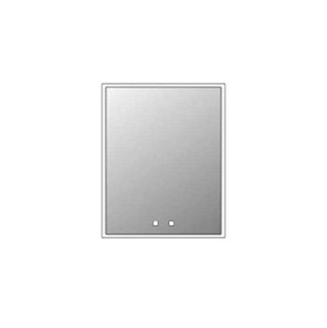 Madeli Vanguard Lighted Mirrored Cabinet , 23X35''-Right Hinged-Surface Mount, Matte Black Side Kit - Lumen Touch+, Dimmer-Defogger-2700/4000 Kelvin
